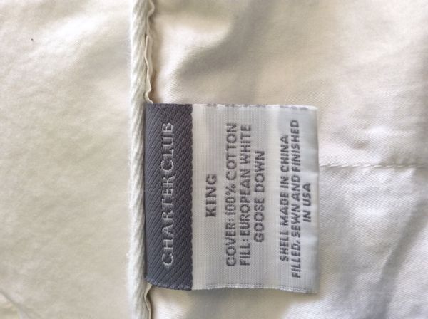 Macy S King Charter Club White Goose Down Comforter For Sale In