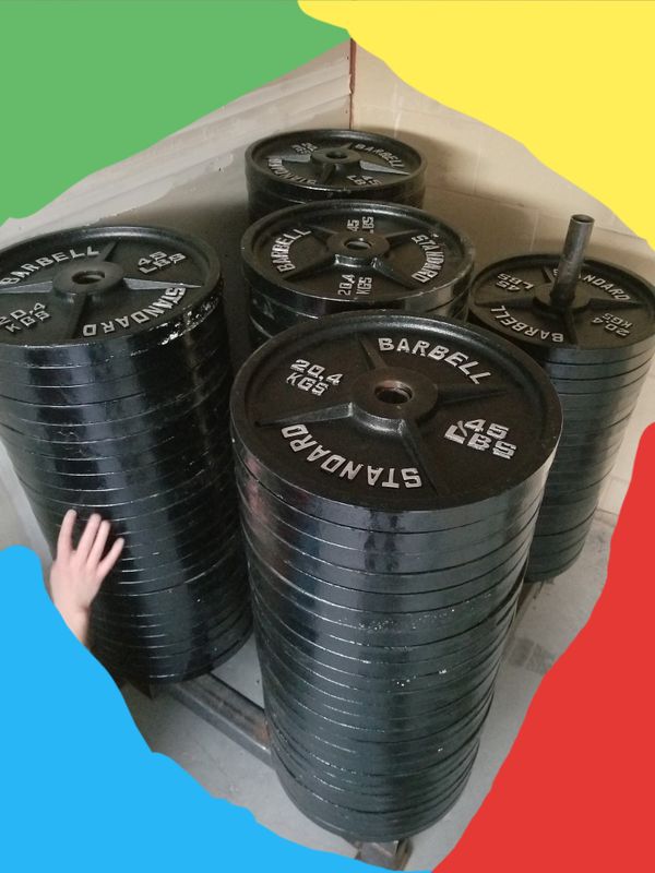 Weights 45lbs 100lbs Olympic Weight Plates Weight Set for 2in Barbell 45lb 100lb 45 100 pound