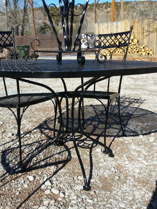 Mid Century Woodard 1960's Quatrefoil design very heavy wrought iron