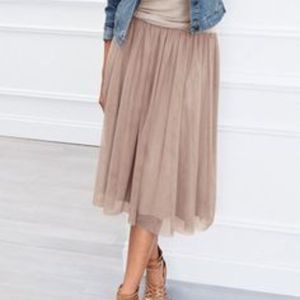 garnet hill black tulle skirt