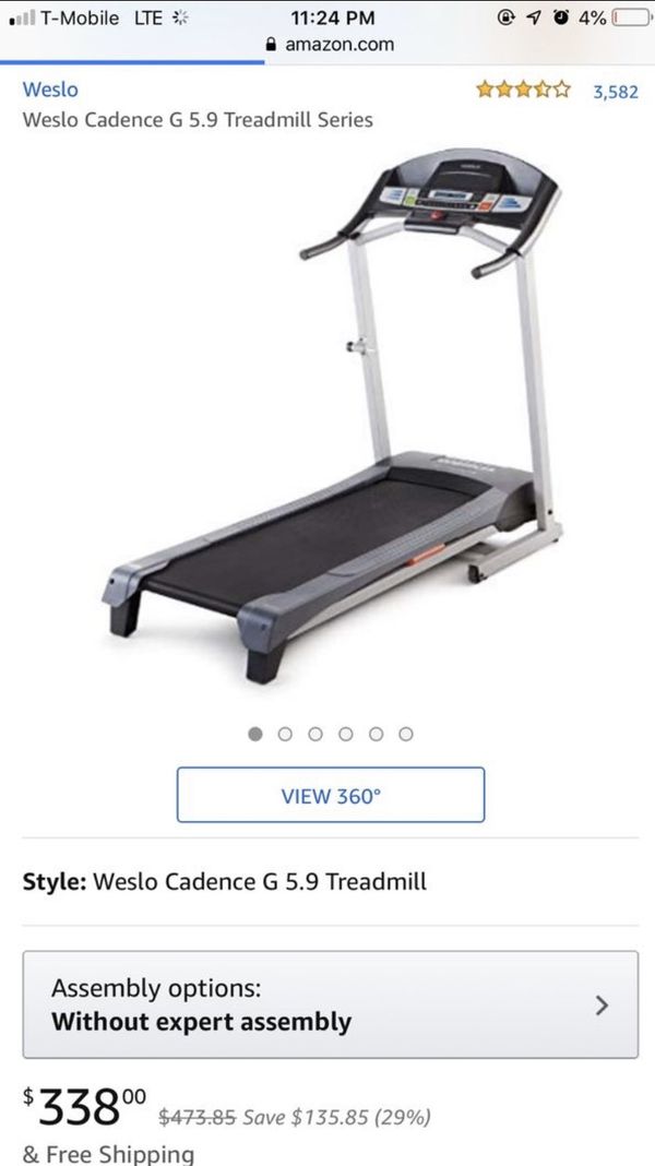 Treadmill -Weslo Cadence G 5.9 Treadmill Series for Sale in Houston, TX