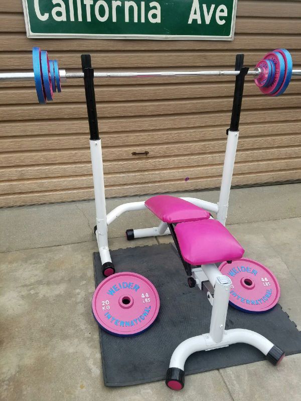 ☆220lbs Olympic weights +bench☆ for Sale in Orange, CA OfferUp
