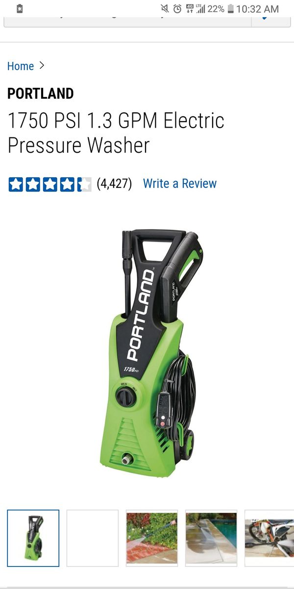 Portland electric pressure washer 1750 PSI / 1.3 GPM for Sale in