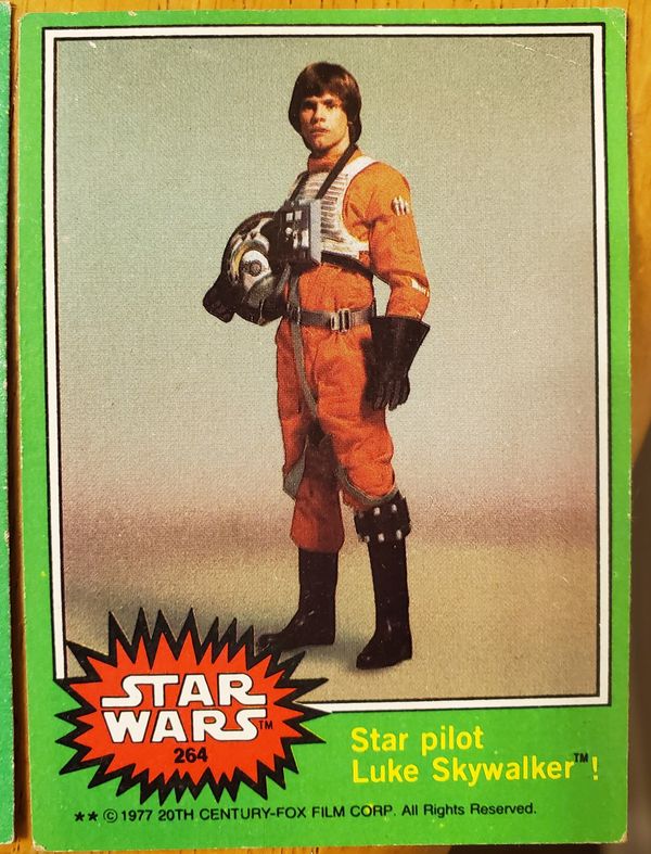 star wars trading cards 1977 orange