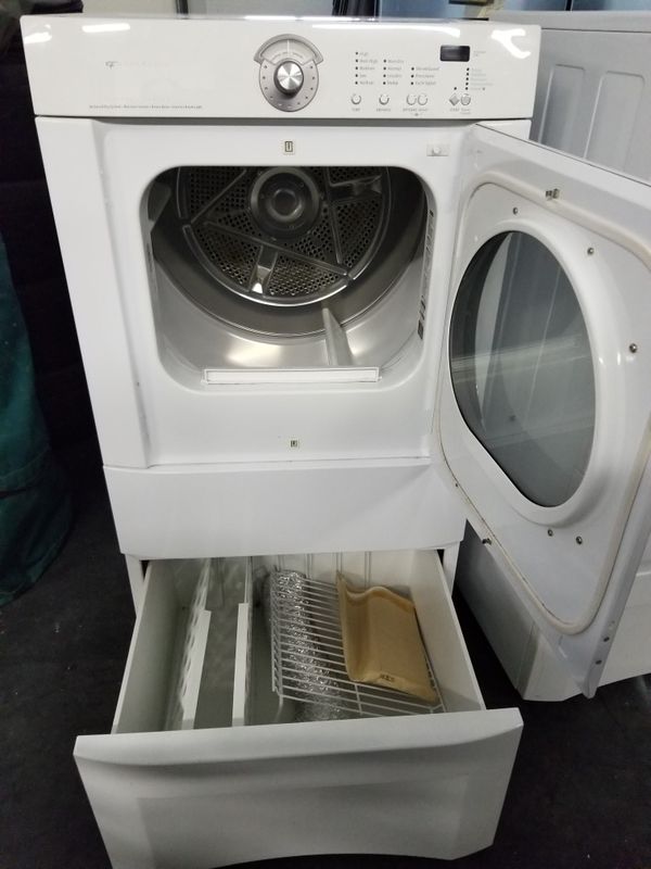 Frigidaire stackable washer and dryer set with pedestals for Sale in