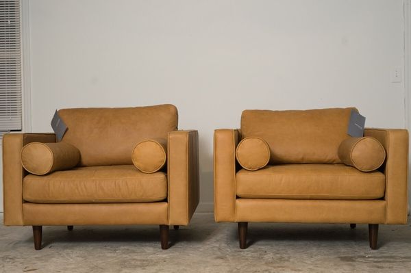 Two Leather Article Sven Charme Chairs For Sale In Marietta Ga Offerup