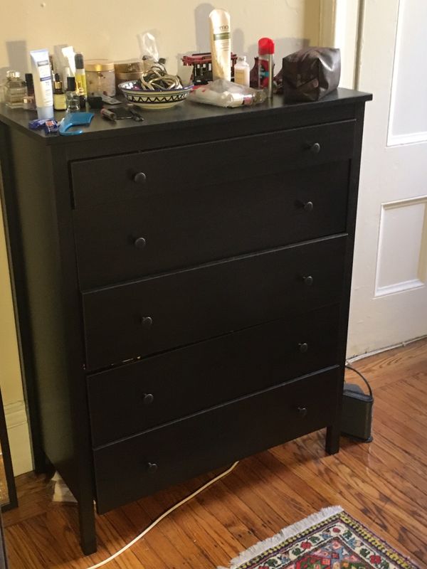 Ikea Koppang 5 Drawer Dresser Black Wood For In Boston Ma Offerup Ikea Koppang 5 Drawer Dresser Black