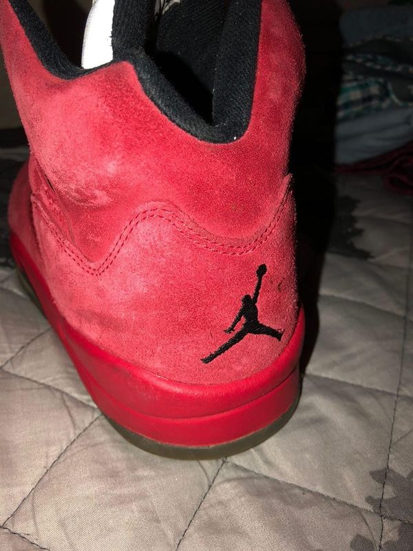 suede 5s red