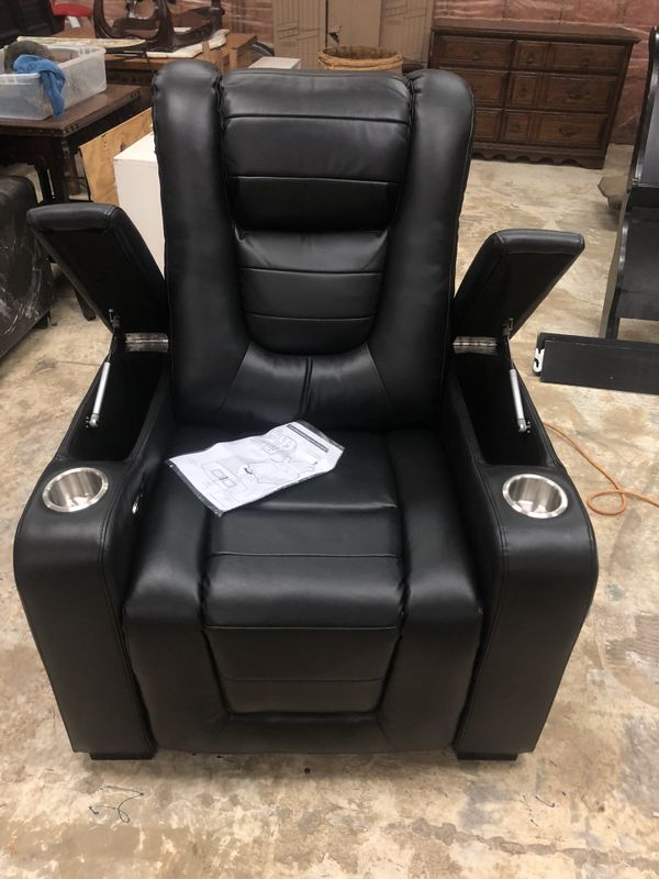 Brand new Myles home theatre electric powered reclining chair with built in USB ports and wall
