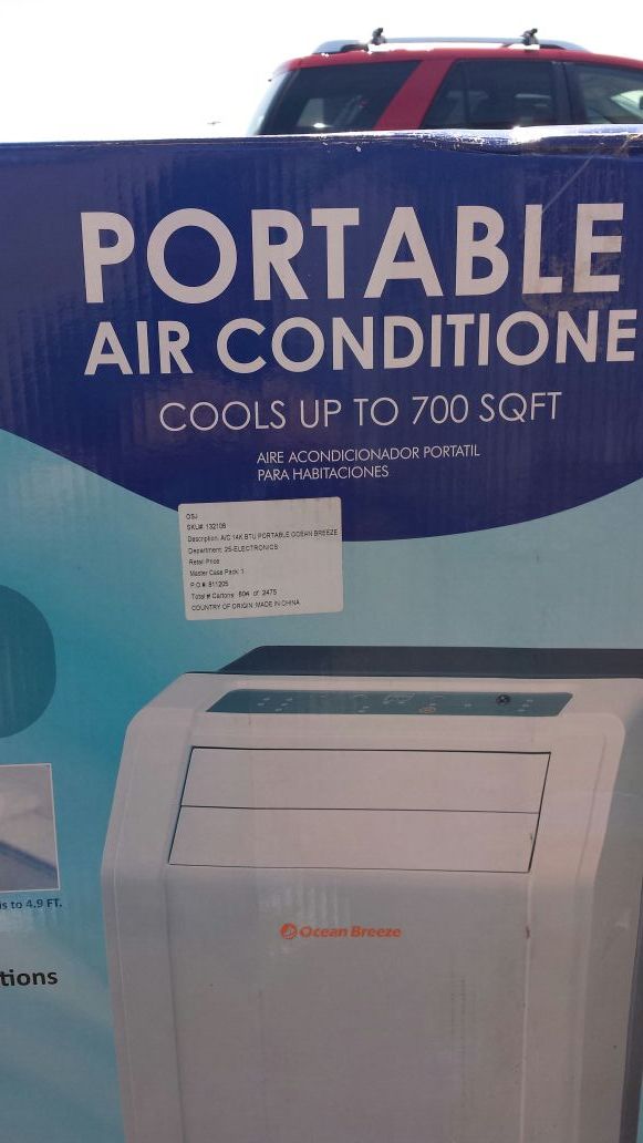 14,000 btu brand new ocean breeze portable ac unit for Sale in