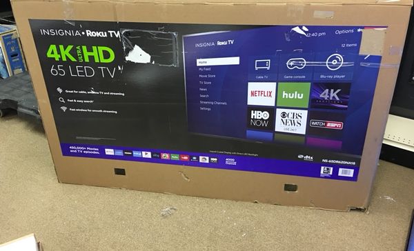 Insignia 65” ULTRA HDTV LED 4K Smart RoKu Tv Built In WiFi for Sale in