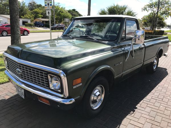 1971 classic Chevrolet dark green C 10 8 foot pick up truck for Sale in ...