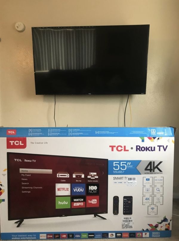 55” 4K Roku Flat Screen TV for Sale in Denver, CO - OfferUp