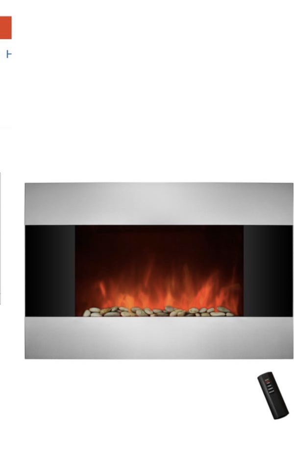 36” tempered Glass Electric Wall mount Fire place. for Sale in