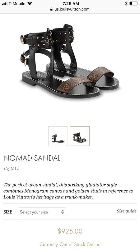 white louis vuitton nomad sandals