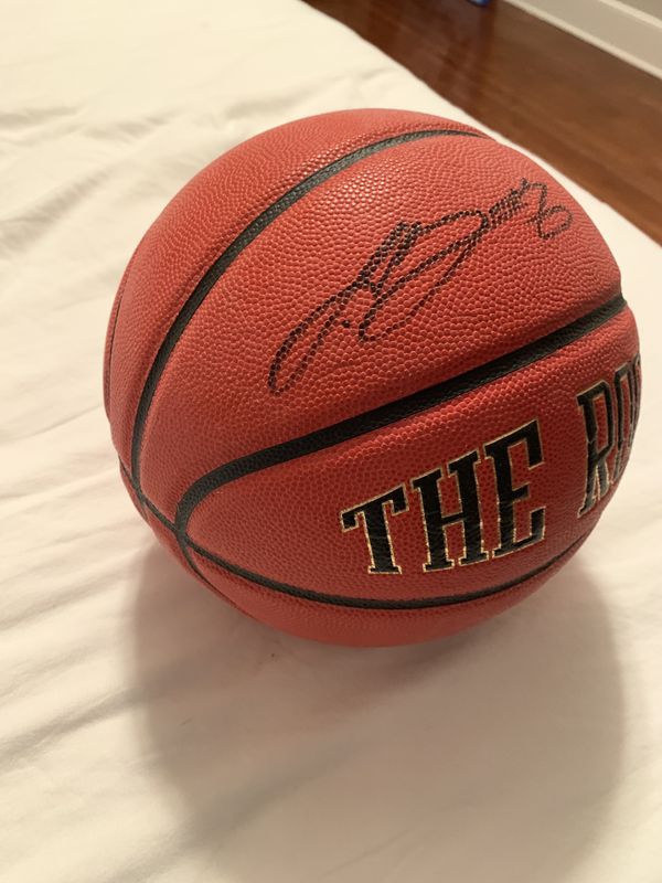 lebron autographed basketball