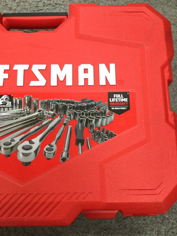 Craftsman 121 Piece SAE and Metric Gunmetal Chrome Mechanic’s Tool Set ...