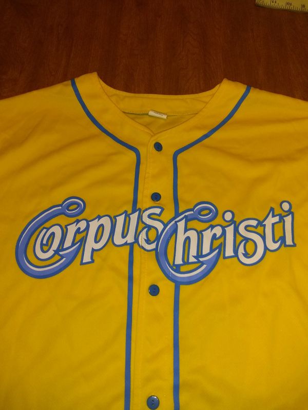 Corpus Christi Hooks Moody High School Yellow Blue Baseball SGA Jersey