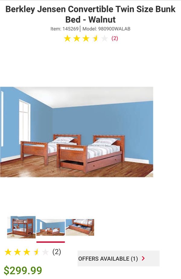 Berkley Jensen Convertible Twin Size Bunk Bed For In Boca Raton Open In The Appcontinue To Mobile Website