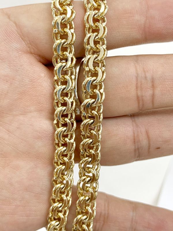 10 karat gold chino link chain custom handmade 6 mm 28” payment ...