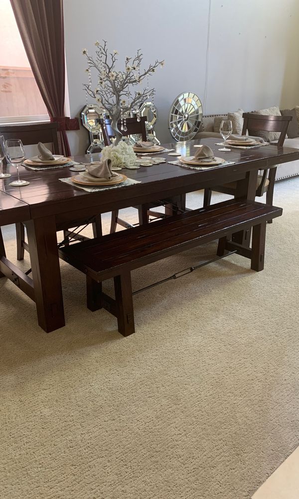Dining table, chairs and bench from Jerome’s for Sale in Chula Vista