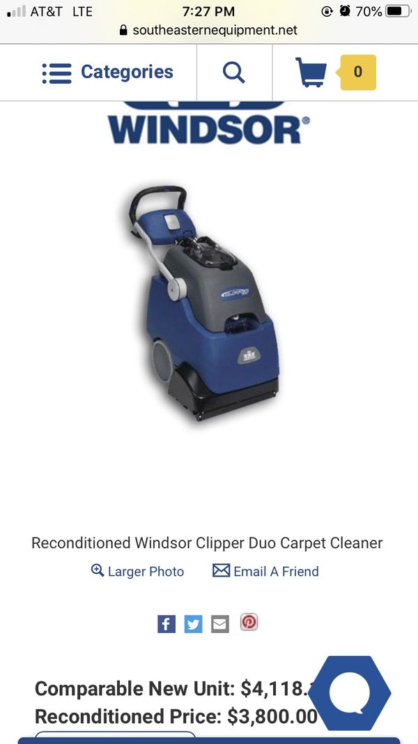 Windsor Clipper 12 Carpet Extractor duo carpet cleaner commercial for