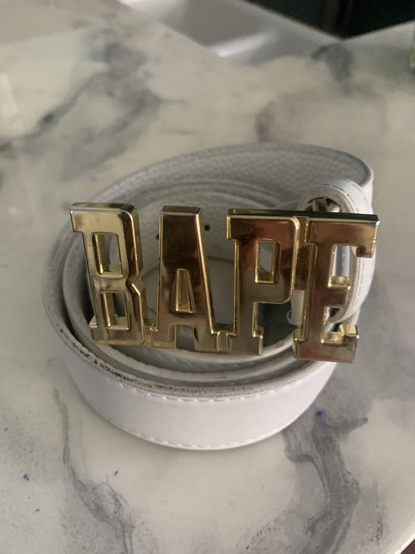 Bape Belt (white) for Sale in Aubrey, TX - OfferUp