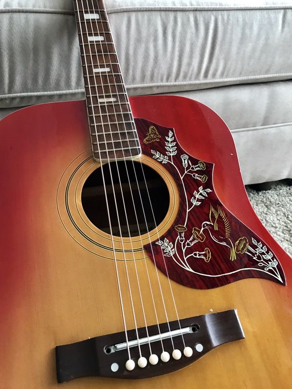 Kingston (Made by Cort) 1960s Hummingbird Acoustic Guitar for Sale in