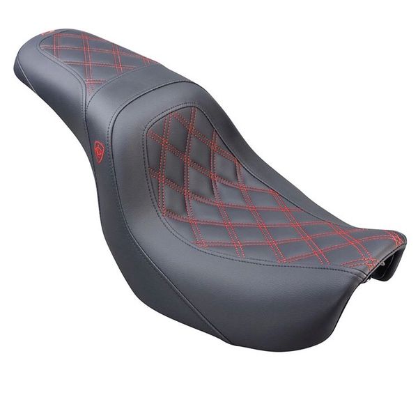 Brand NEW Saddlemen x Lutzka Harley-Davidson DYNA seat / Red stitching ...