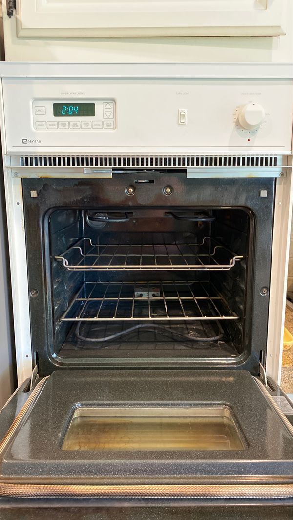 Must sell ASAP! Maytag electric double wall oven 24” wide in white for