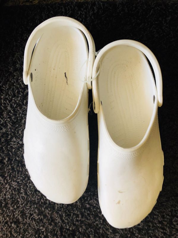 mens white crocs