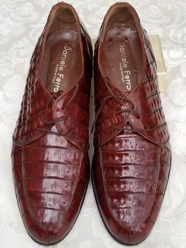 Daniele Ferradini Rare Men's Italian crocodile dress oxford shoes ...