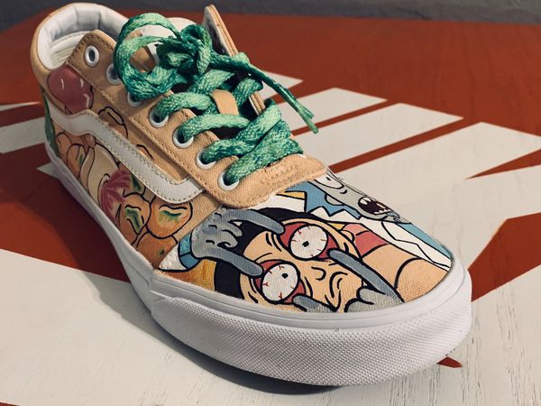 Vans x Rick and Morty (custom hand painted canvas shoes Vans x Rick and Morty (custom hand painted canvas shoes