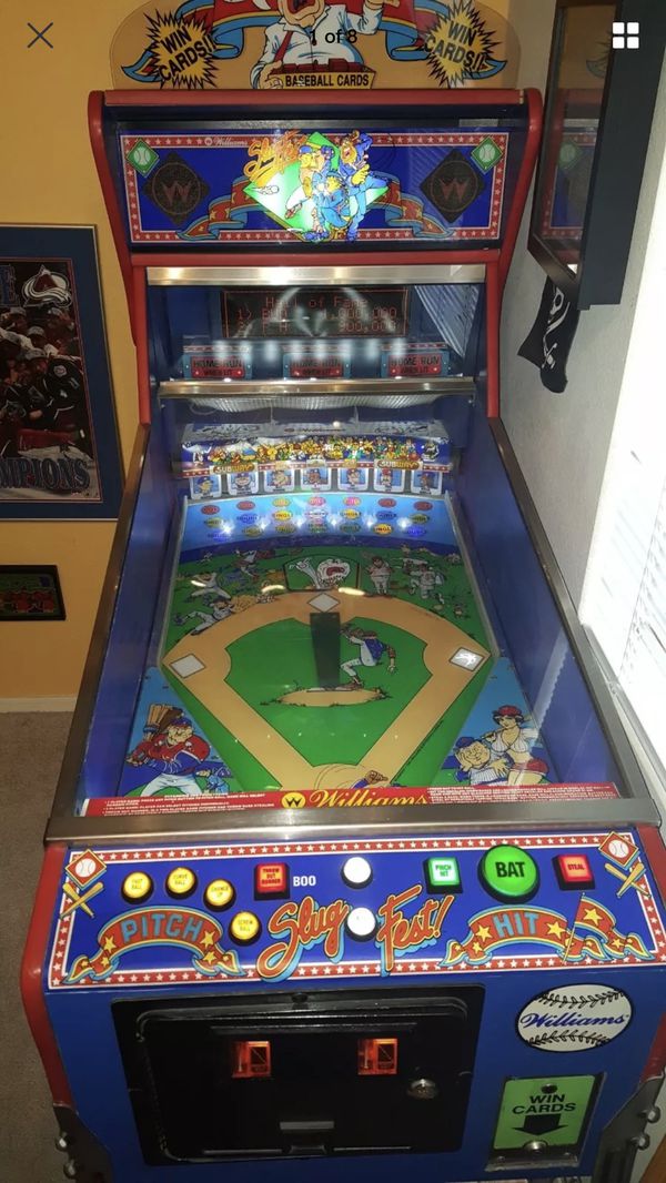 vintage baseball pinball machine