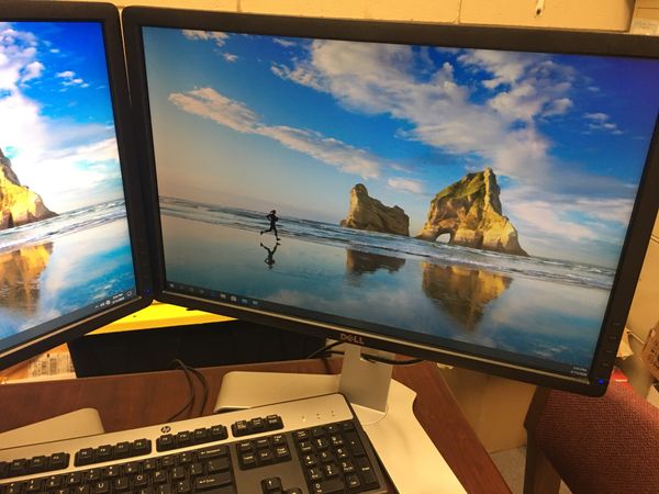 Two 22 inches Dell Monitors can Rotate 90 degrees $60 each for Sale in ...