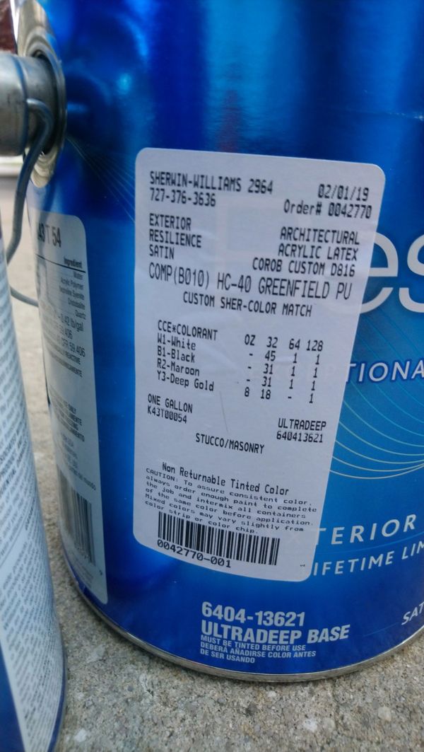 Sherwin Williams Resilience exterior paint for Sale in Sherwin Williams Resilience exterior paint for Sale in