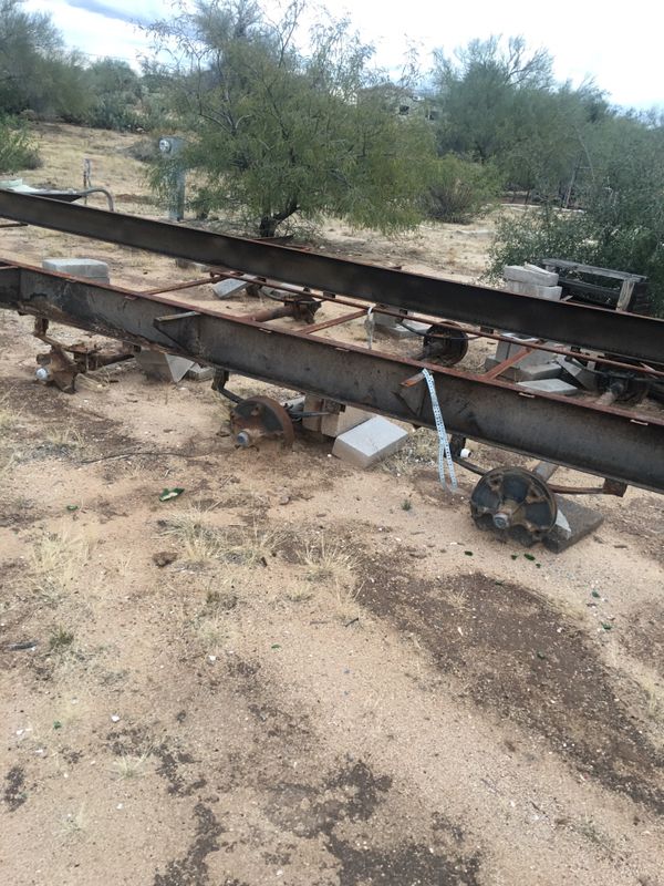 Mobile home frame with three axles and tires for Sale in Tucson, AZ