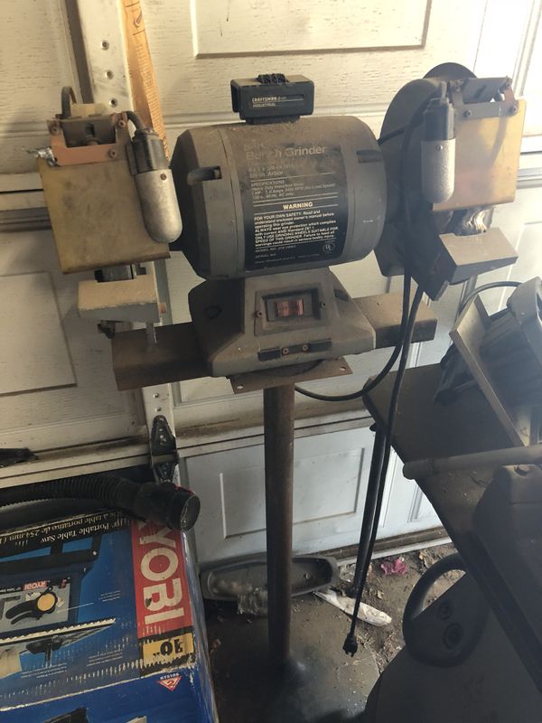 Craftsman industrial bench grinder. 1hp 8 inch wheels for Sale in