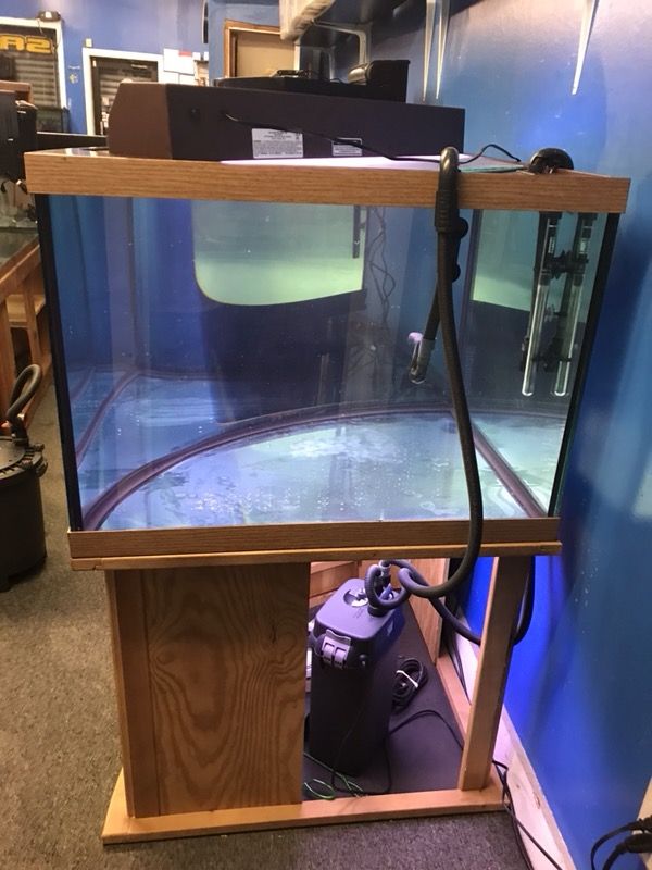 92 gallon corner Bowfront Aquarium fish tank complete set up 700 for