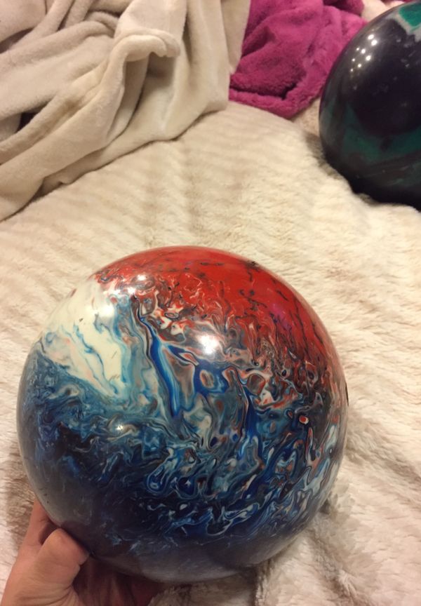 AMF VOIT AMERICAN O (fireball) 12.6lbs vintage bowling ball for Sale in