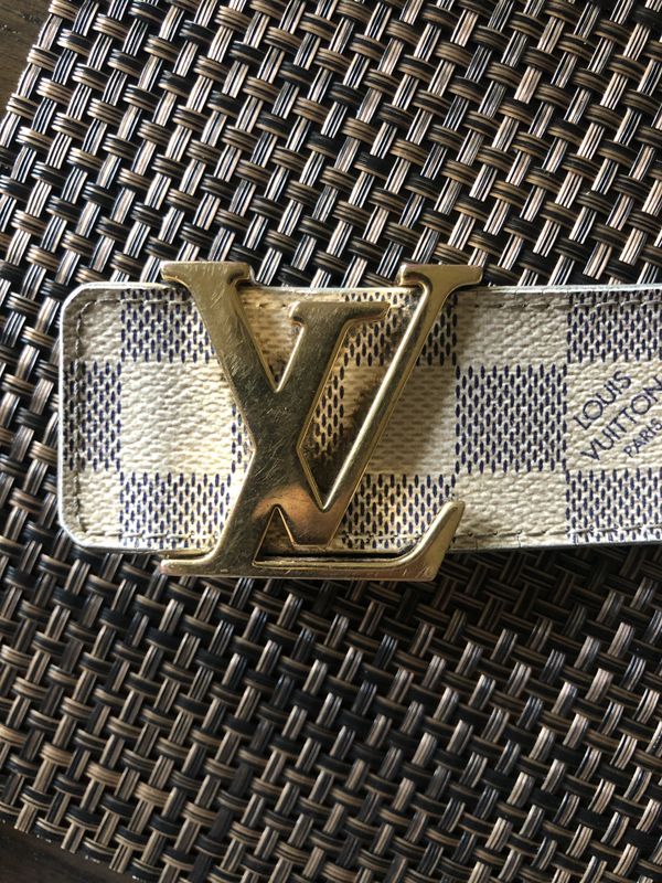 damier azur belt