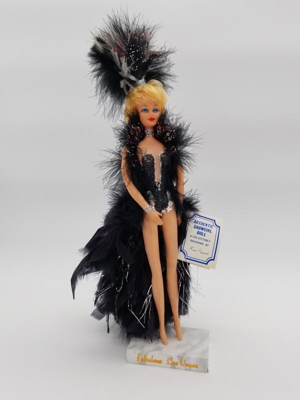 Vintage 1979 Fiona Original Fabulous Las Vegas Showgirl Doll Black Burlesque Dancer Ab For Sale 