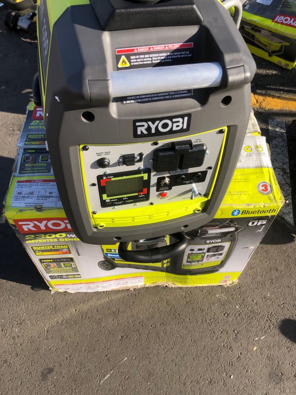 RYOBI Bluetooth 2,300 Starting Watt Super Quiet Gasoline Powered