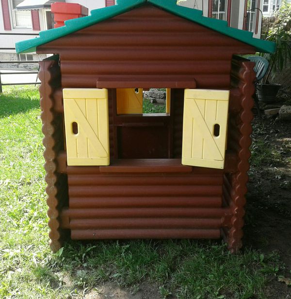 little tikes wood cabin
