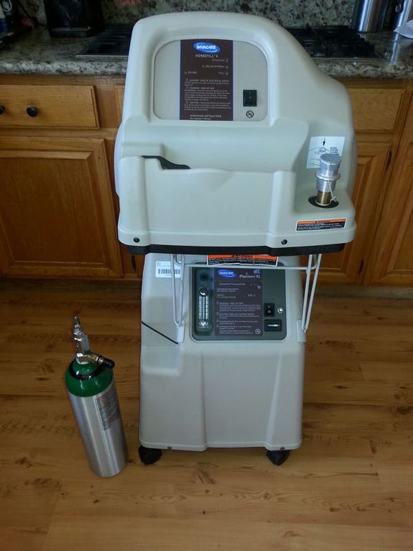 Invacare Platinum XL oxygen concentrator & Homefill II & refillable