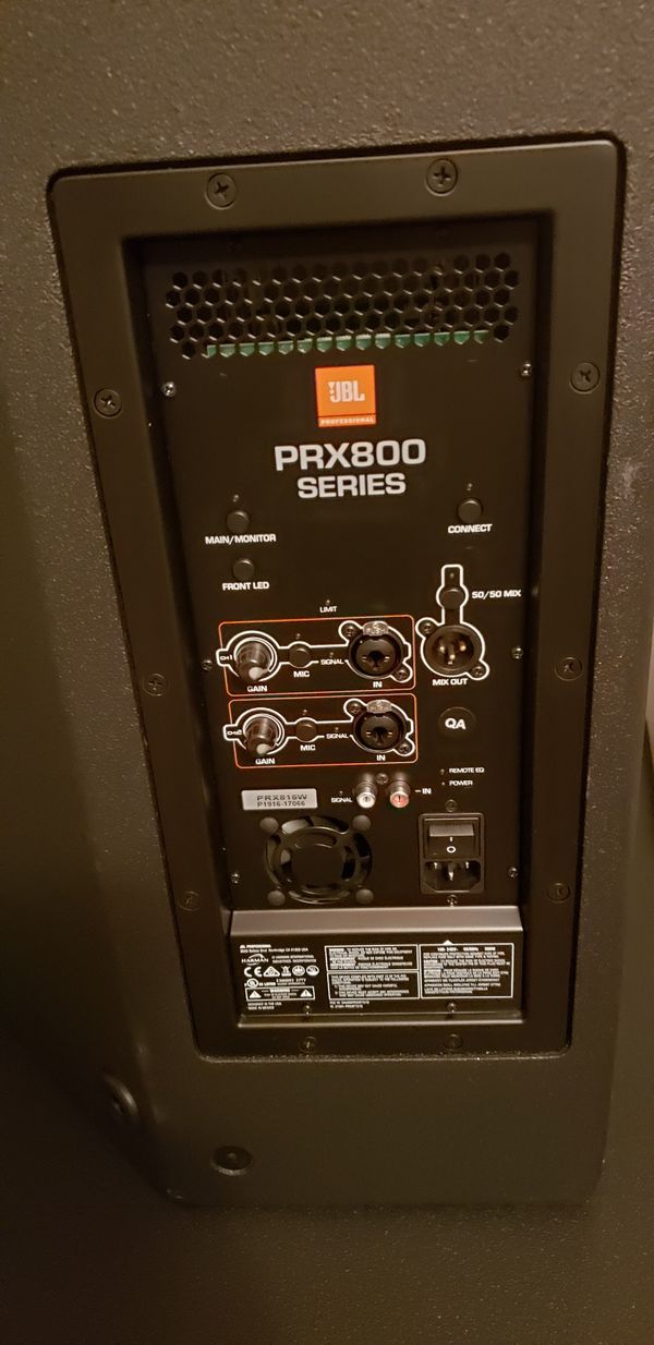 JBL PRX800 Series Two18" powered subwoofer speakers/ JBL 15" Powered