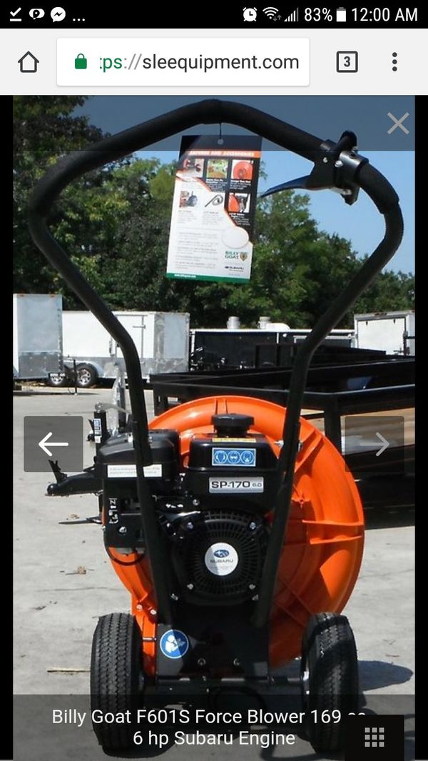 Billy Goat F601S Force Blower 169 cc 6 hp Subaru Engine for Sale in