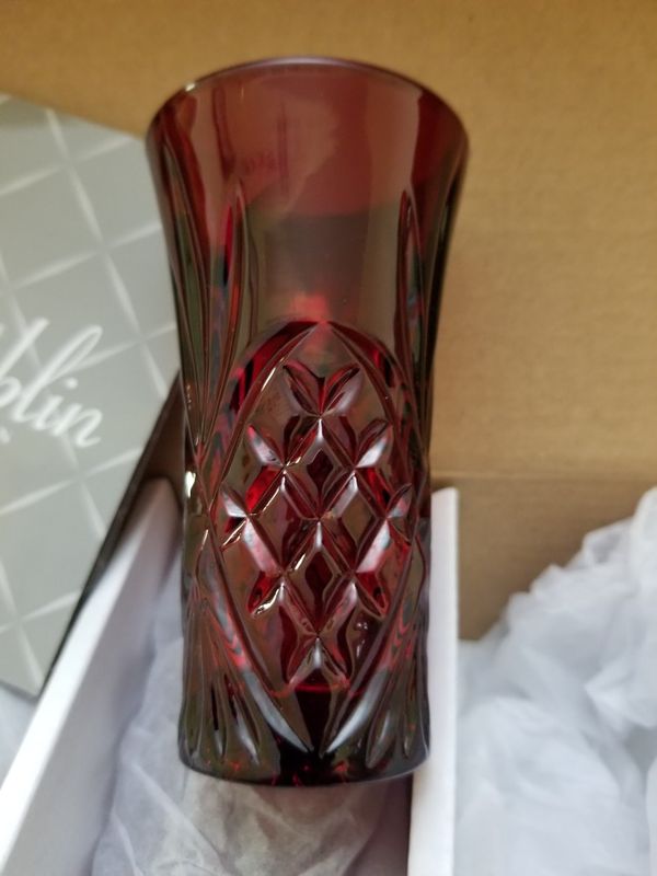 *Reduced*Godinger Dublin Red Shannon Crystal Ruby Red Vodka Shooters (6