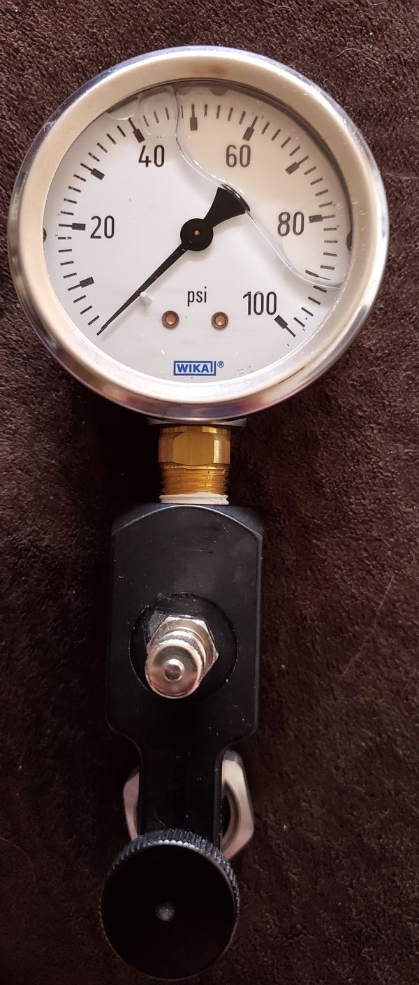 100 PSI SHOCK NITROGEN FILL TOOL W/ NO LOSS AIR CHUCK NITROGEN GAUGE
