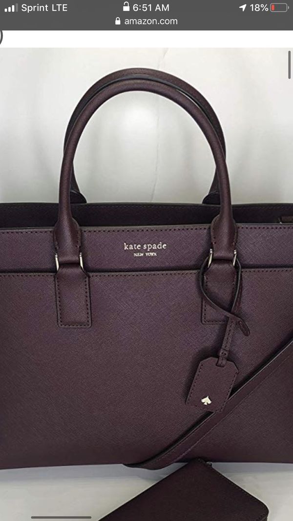 kate spade tote burgundy